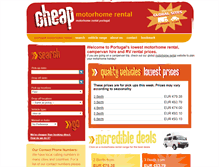 Tablet Screenshot of cheapmotorhomesportugal.com